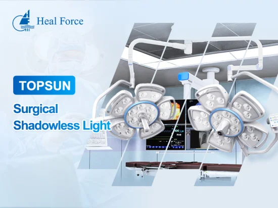 Heal Force Electric Medical Portable Shadowless Surgery Operation Lamp Lampara Medica LED Ceiling Ot Operating Surgical Light for Hospital Clinic Operating Room