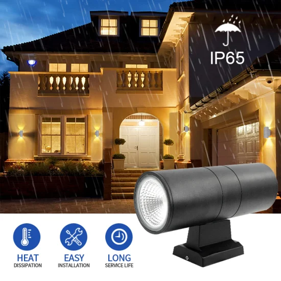 Aluminum IP65 LED Porch Spot Lighting up and Down Lights Bracket Spotlight Light Outdoor Wall Lamps LED Wall Sconce Light