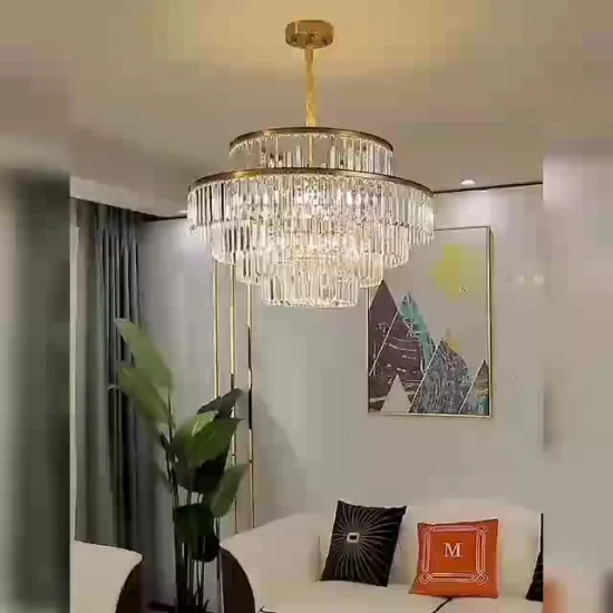 Modern Lighting Circular Iron E14X16 Diamon K9 Crystal Chandelier Luxury